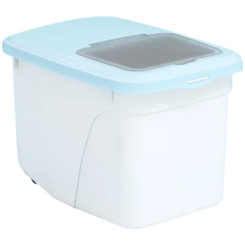 

10KG Rice Storage Container Airtight Food Container with Measuring Cup with Wheels for Kitchen