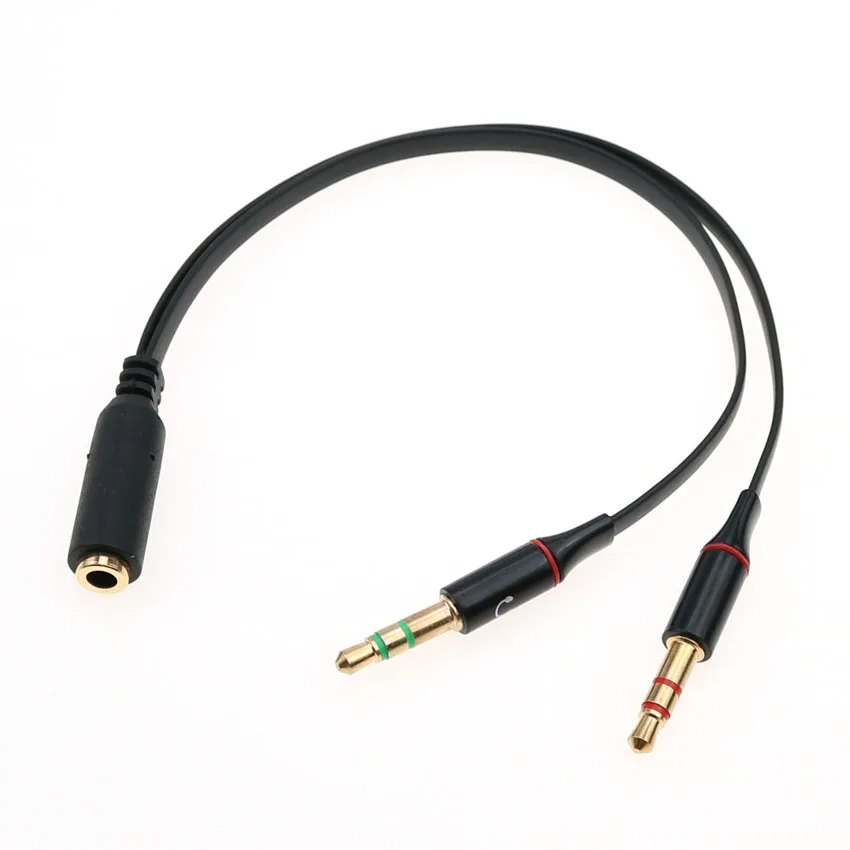 cltgxdd 50pcs 3 5 mm Headphone Audio Cable Earphone Micphone Y Splitter Adapter 1 Female to 2 male Connected Cord to Laptop PC