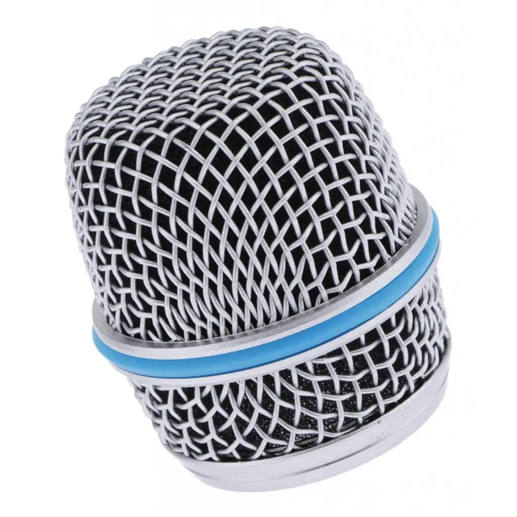 Blue Steel Replacement Mesh Microphone Grill Ball Head Cover Parts Accessory BETA 57A Fits Most Ball-shaped Dynamic Microphones