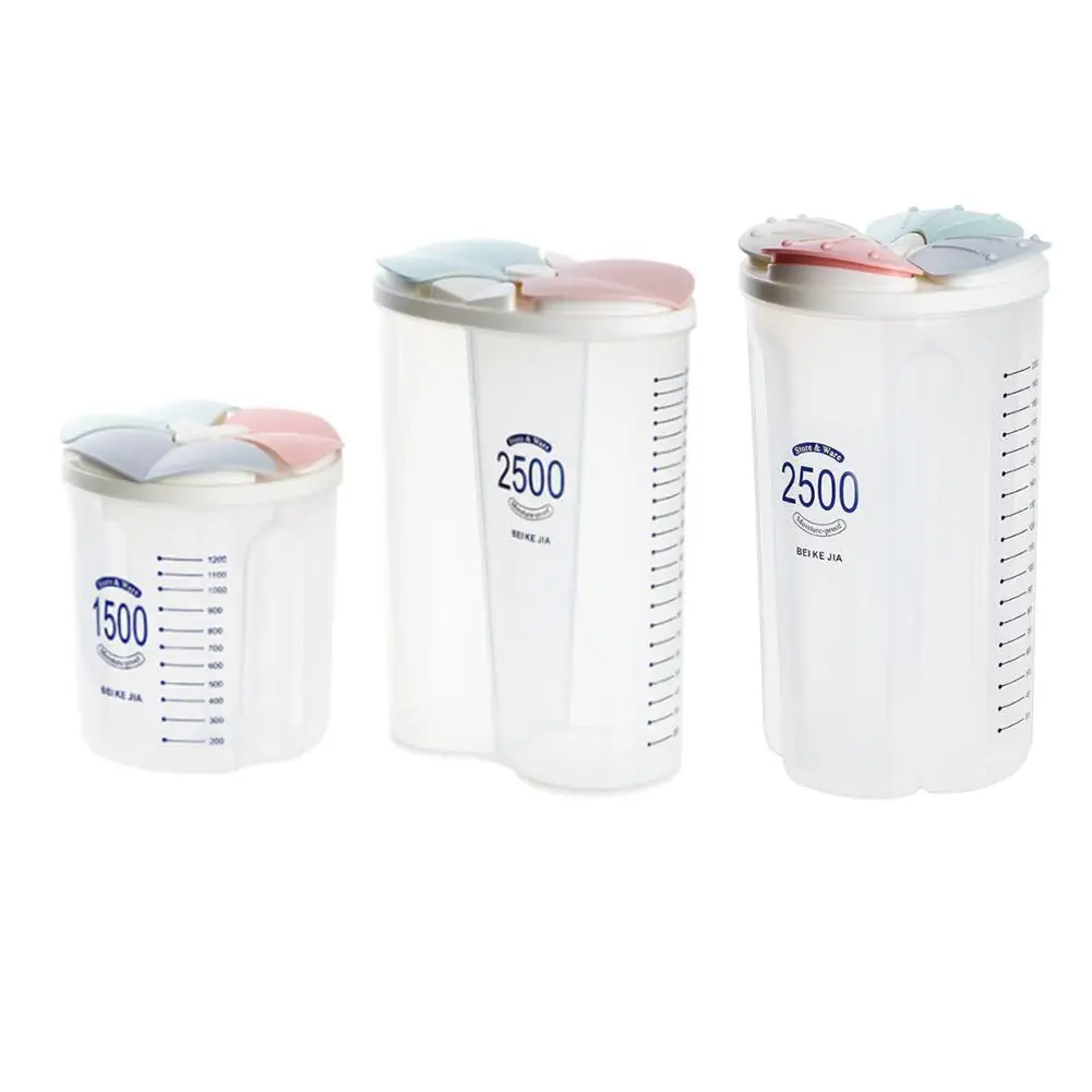 

Sealed Storage Box Crisper Grains Food Storage Tank Household Kitchen Containers for Dry Cereals 3 Color Transparent