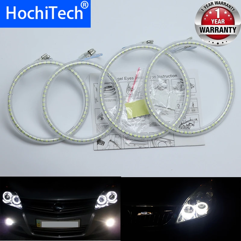 Ultra bright SMD white LED angel eyes halo ring kit daytime running light DRL for Opel Astra H NON projector 2007-2010 | Автомобили и