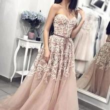 Розовое милое кружевное платье для выпускного вечера с аппликацией es, длинное Тюлевое платье трапециевидной формы для выпускного вечера, вечерние платья vestido largo fiesta, вечернее платье