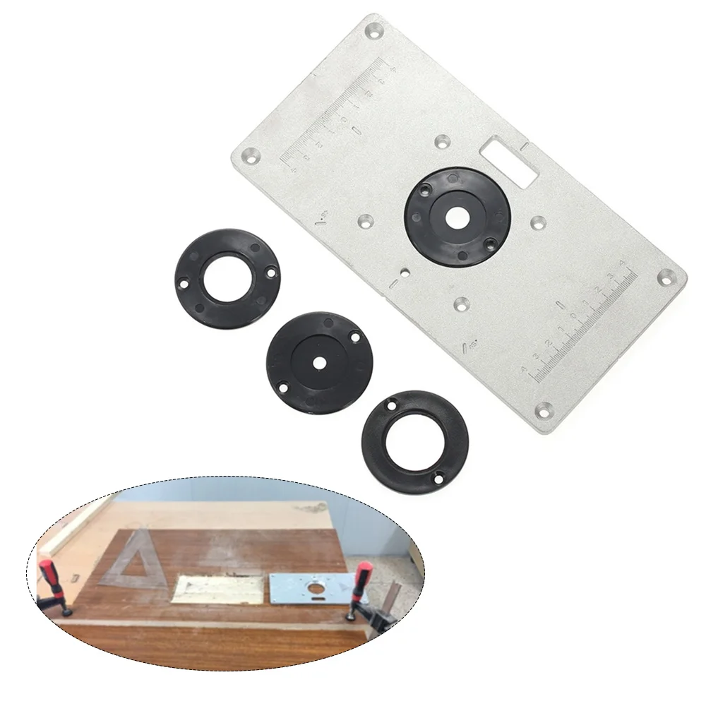 

235mm x 120mm x 8mm Trimming Machine Flip Panel Woodworking Router Table Insert Plate