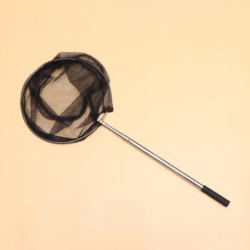

Fish Tank Aquarium Stainless Steel Fishing Shrimp Net Practical Scoop Net Telescopic Large Net (Black, 1.8M Length)