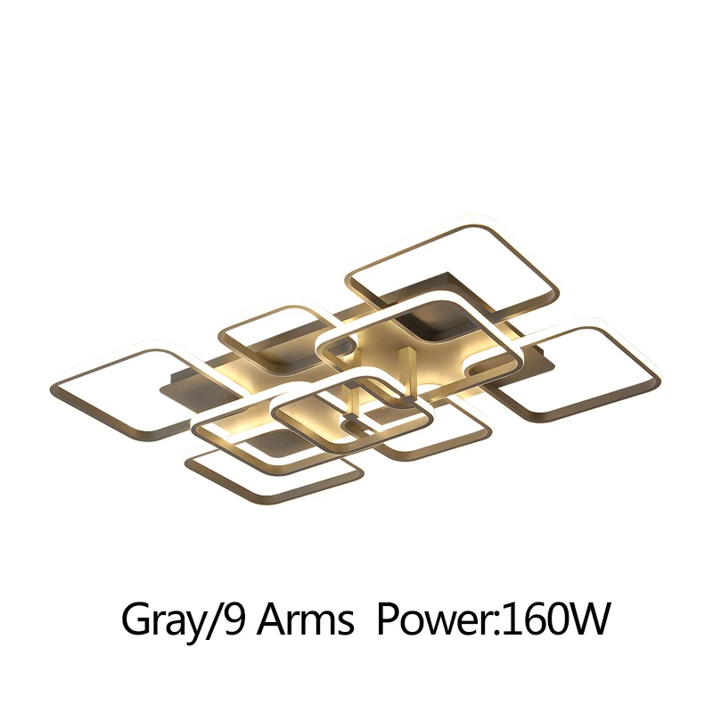 Gray 9 Arms Серые/белые/черные современные светодиодные потолочные лампы для спальни, гостиной, Креативный светодиодный потолочный светильник, потолочный светильник lampara techo - Цвет корпуса: Gray 9 Arms