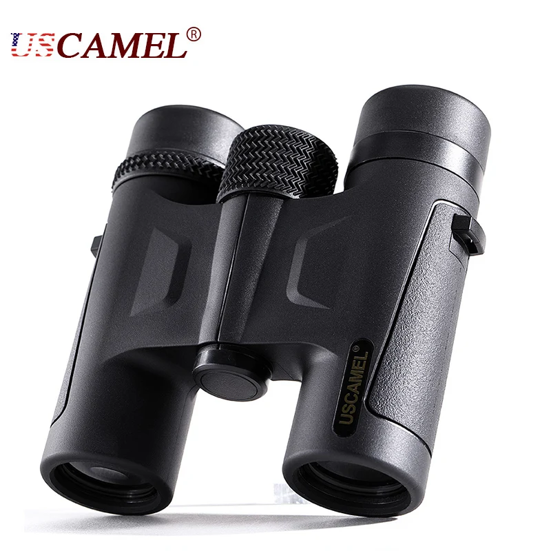 USCAMEL HD 10x26 Компактный мощный бинокль для охоты и кемпинга, профессиональный водонепроницаемый складной телескоп черного цвета