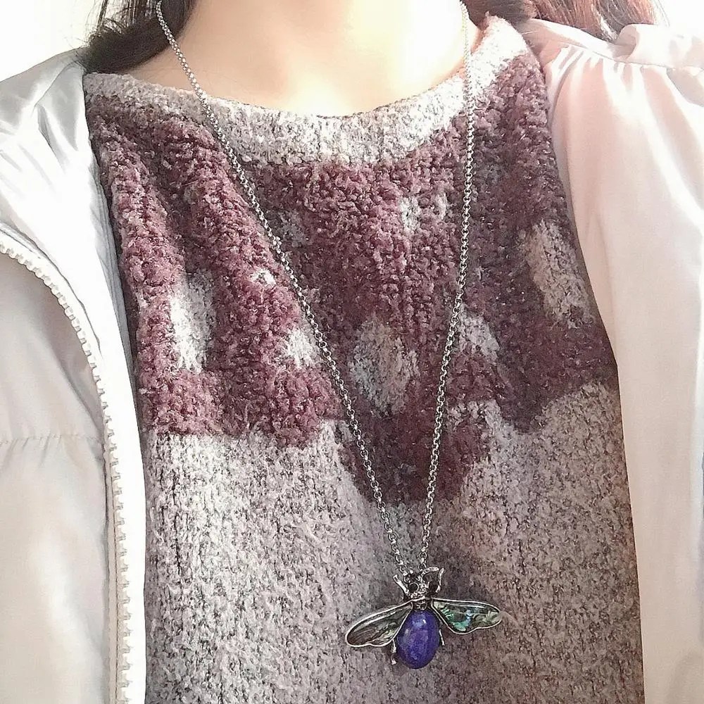 Lapis Lazuli Abalone ракушка бабочка брошь ожерелье натуральный камень ювелирные изделия