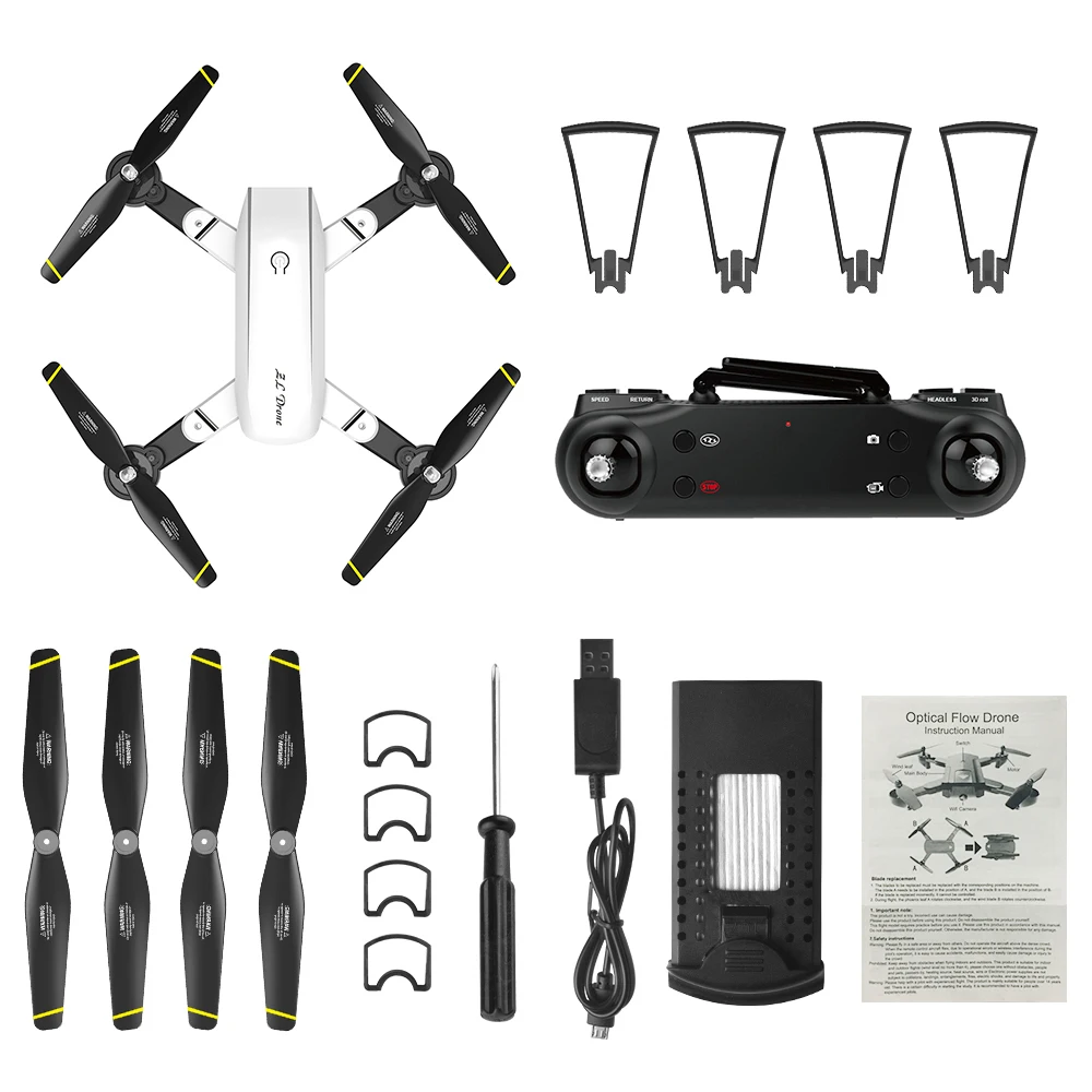 GoolRC SG700-D FPV мини-Дрон с камерой 4K HD широкоугольный оптический поток позиционирования Следуйте за мной высота удержания RC Квадрокоптер - Цвет: Белый
