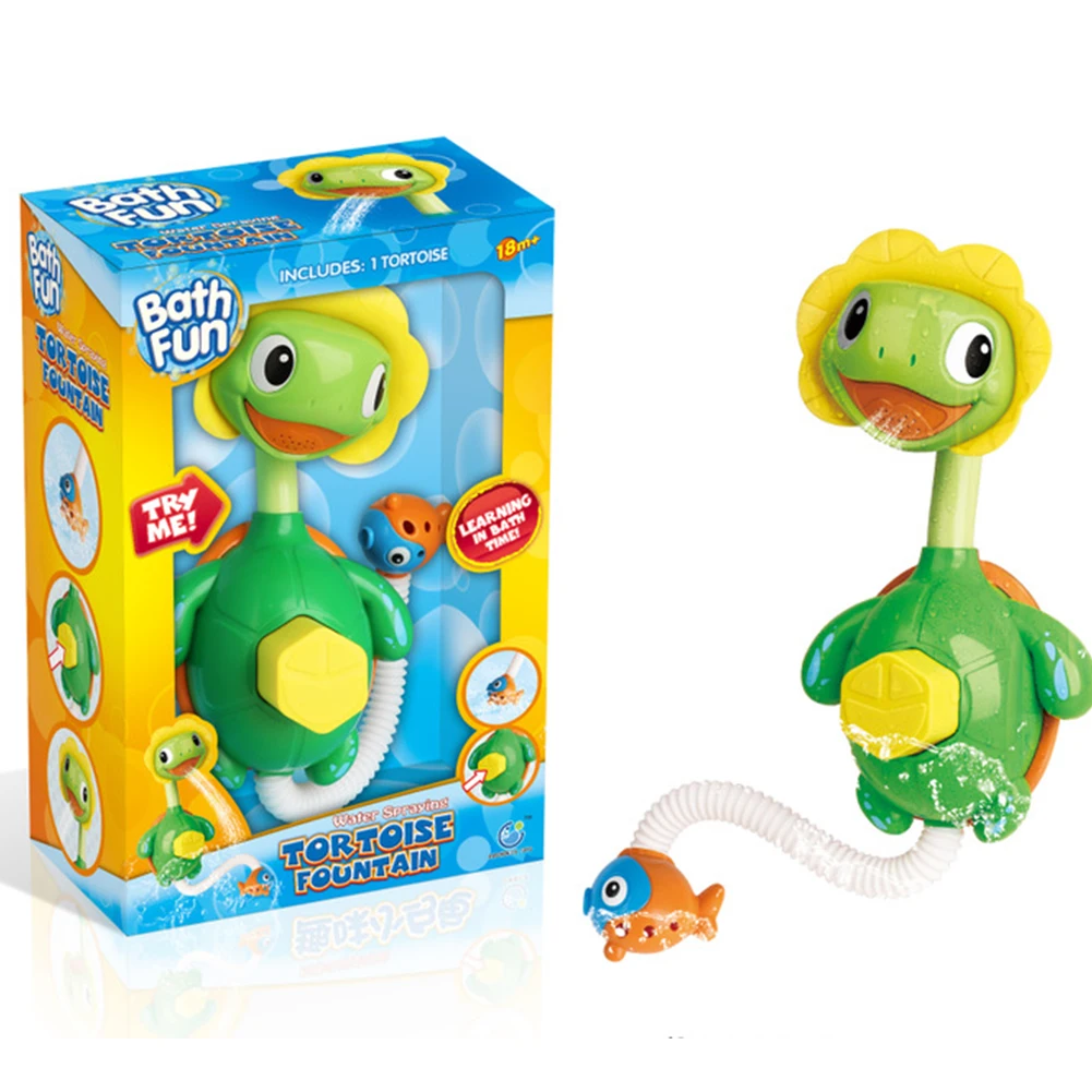 Игрушки для ванной ABS игрушки забавная ванна бассейн насос детская черепаха форма воды спрей поплавок душ малыш присоска