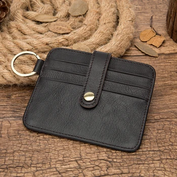

Factory direct sales genuile leather bag leisure men's mult card avaliable thin small card pack ad card clip bag high quailty
