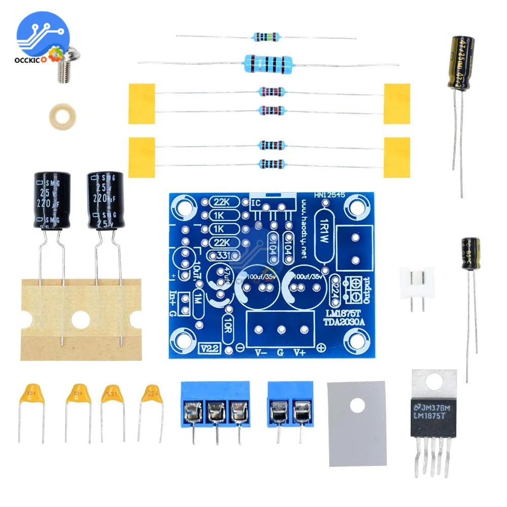 LM1875T плата одноканального усилителя аудио стерео HIFI звуковая плата для Arduino Сделай Сам спикер комплект Preamp