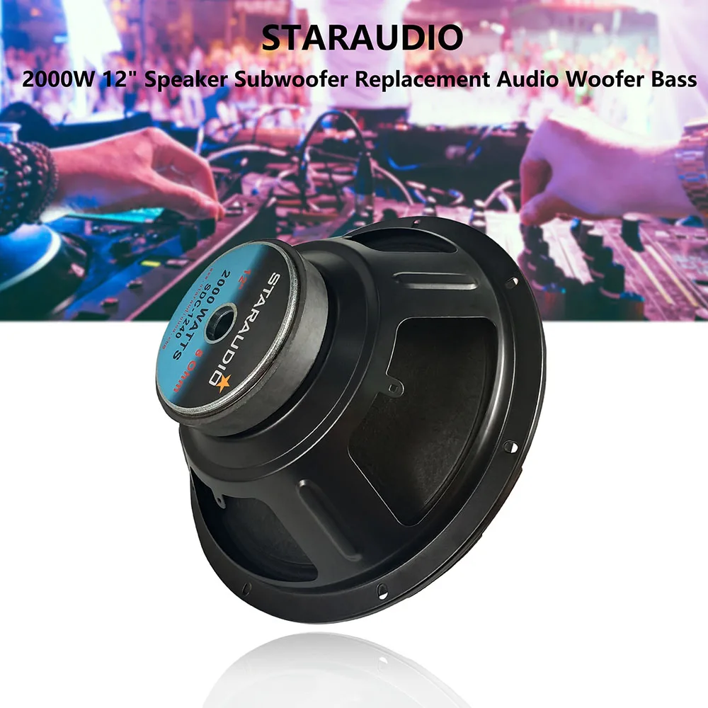 STARAUDIO пара 2000 Вт 12 "па DJ дома Динамик НЧ динамик аудио сабвуферы Замена 8 Ом 40