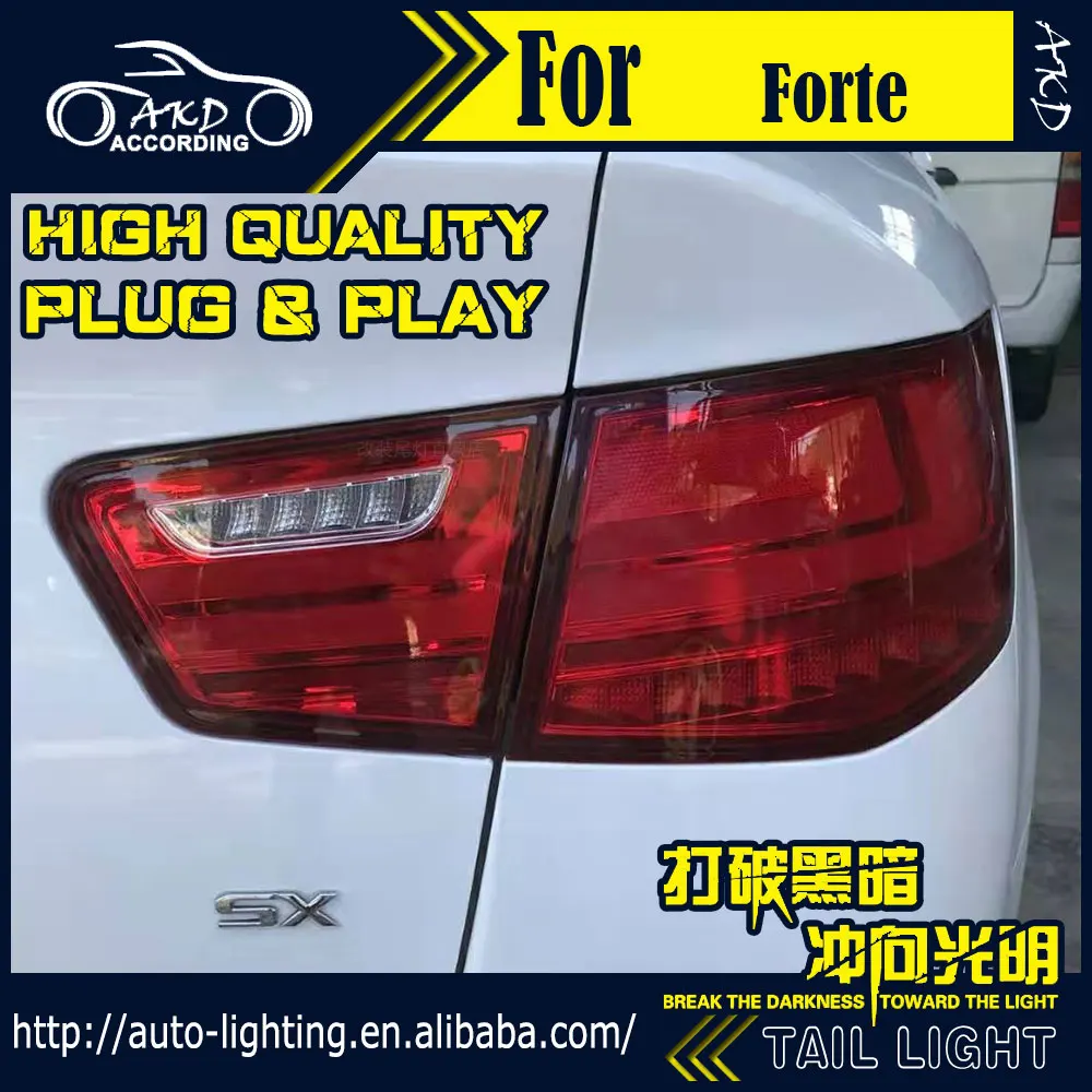 Автомобильный Стайлинг задний фонарь для Kia Forte задний светильник s 2010- Cerato светодиодный задний светильник светодиодный динамический сигнал поворота тормоза заднего хода авто