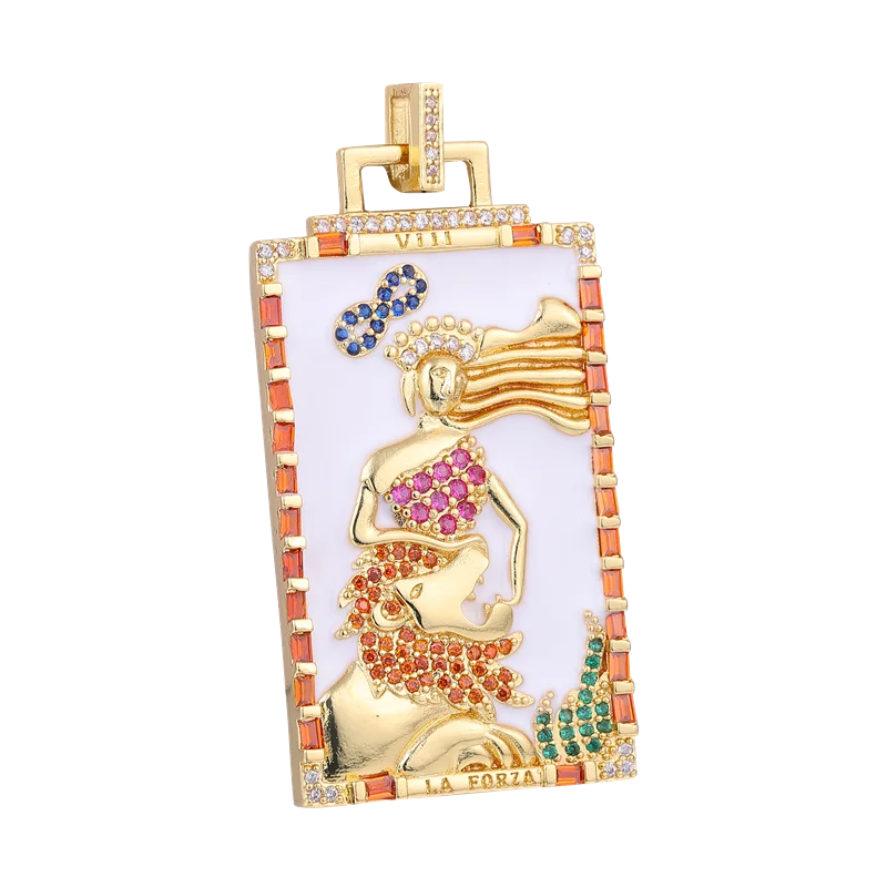 Juya Handwerk 18 Karat vergoldet Emaille Anhänger griechischen Gott Figur bösen Blick Mond Stern Charms für DIY Luxus Kragen Schmuck herstellung – Detail 10