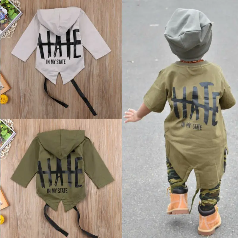 Emmababy для новорожденных, для маленьких мальчиков, кофта с изображением Демисезонный ветровка верхняя одежда с капюшоном куртка, пальто, одежда
