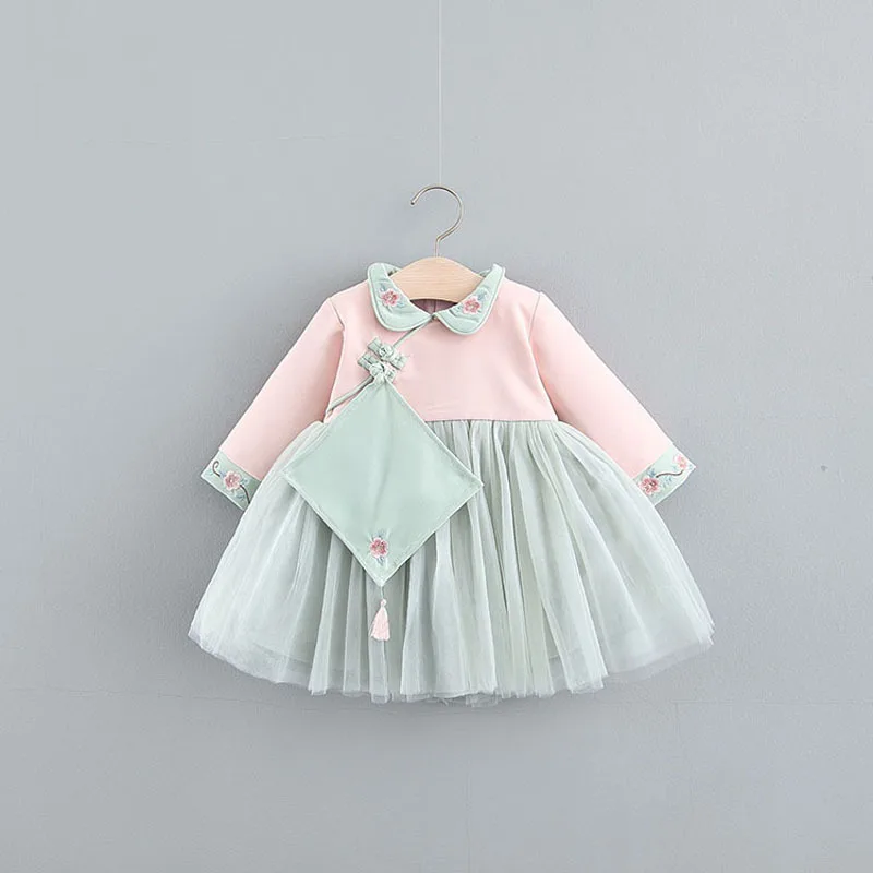 Коллекция 2019 года, ограниченное количество, vestido infantil, платье для маленьких девочек платье для малышей осеннее платье в стиле ретро для
