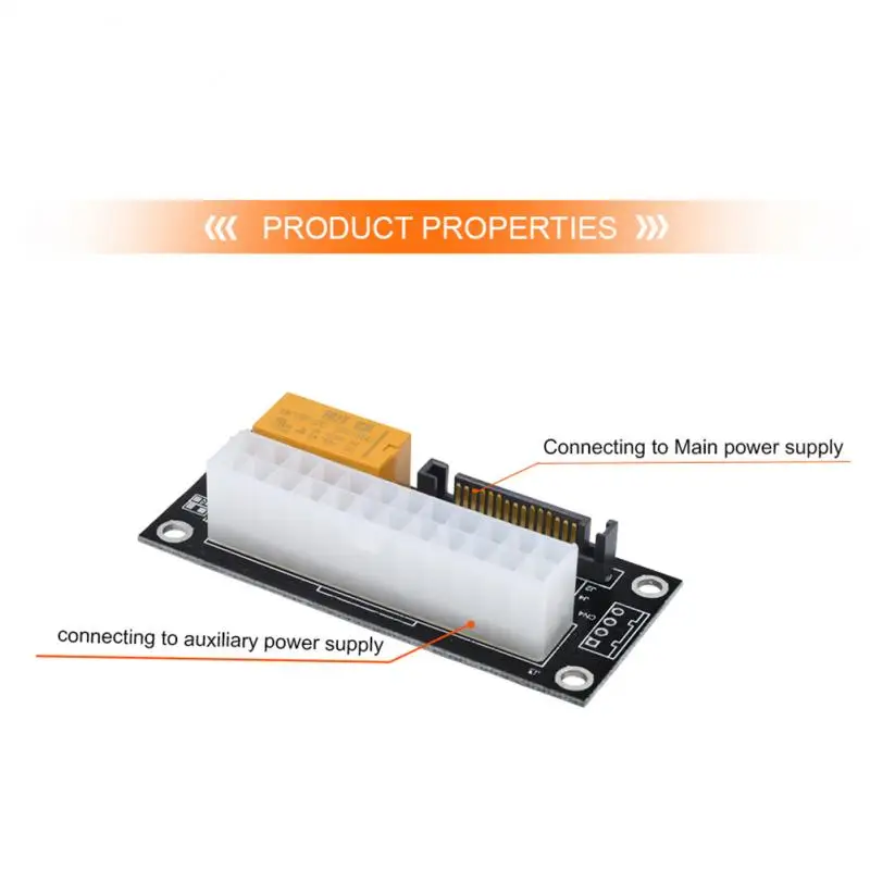 2021 ATX 24Pin To Molex SATA Dual PSU Power Supply Sync Starter Extender Cable Card Add2psu Adapter For BTC Miner Adapter Card-5