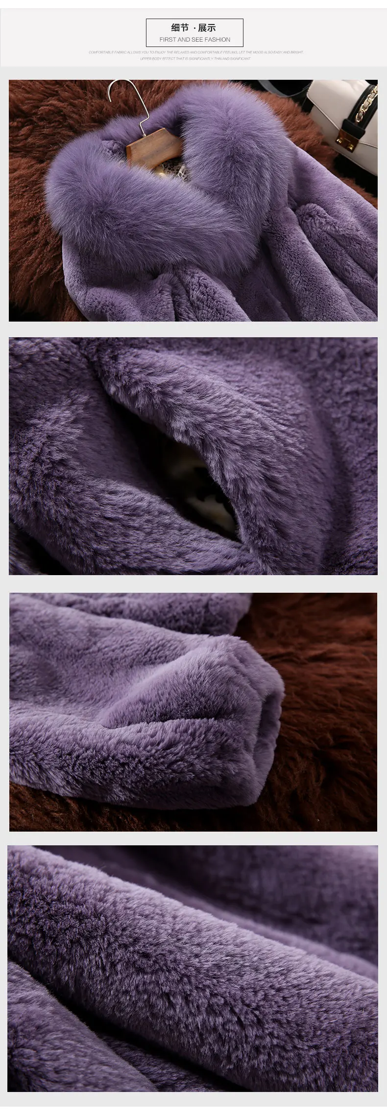 Реальный, натуральный, подлинный мех кролика рекс пальто женская зимняя цельная кожа Лисий меховой воротник Верхняя одежда куртка пальто женская одежда