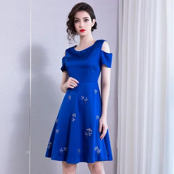 

High Street club Flower dress 2019 new spring summer ladies Clothing Elegant Short sleeve party Dress Women Embroidery dresses