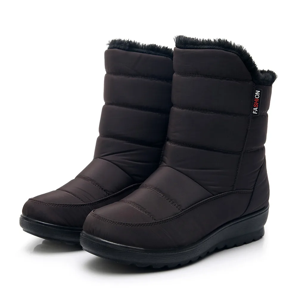 Women Boots Winter Shoes Platform Snow Woman Plush Warm Female High Plus Size Ladies Casual Waterproof 2019 | Обувь