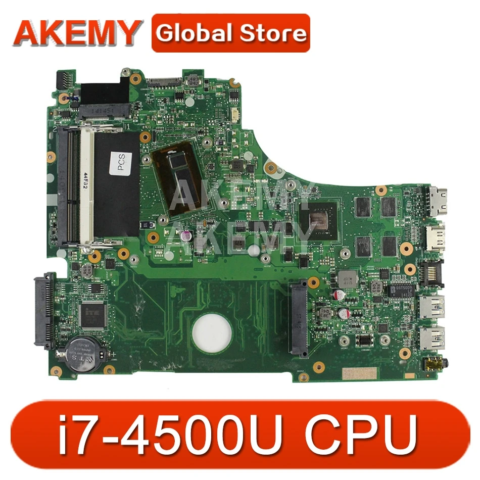 Материнская плата Akemy X750LN для ASUS X750LB X750L Laotop материнская с процессором i7-4500U GT840M GPU |