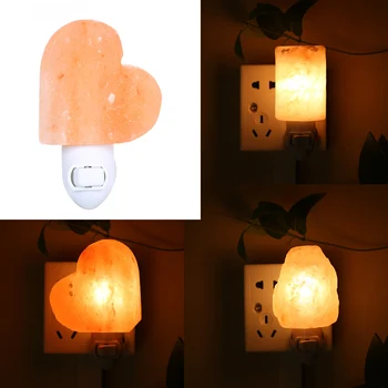 

Mini Wall Light Rotatable Himalayan Salt Night Light Party Wall Lamp Bedroom Living Room Home Decor Novelty Lighting US EU Plug