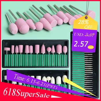 

1set Nail Drill Bits Stone Milling Cutter Electric Manicure Toolkit Nail Bit Cuticle Carbid Burr Pedicure Nail Art Tools BE1560