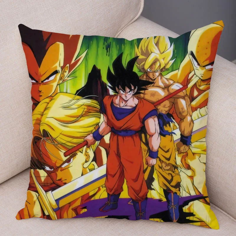 Классический Аниме Dragon Ball логотип Наволочка для дивана мультяшное украшение для дома Сон Гоку наволочка короткий плюш 45x45 см наволочка - Цвет: 18
