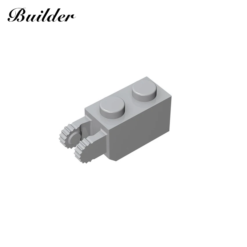 Little Builder Building Blocks Technological 1x2 Single Side Brick with Longitudinal Hinge 10pcs Compatible Assembles Part 30365 little builder hinge cylinder locking with click finger building blocks moc parts toys compatible 30552 30553 30554 41532 10pcs