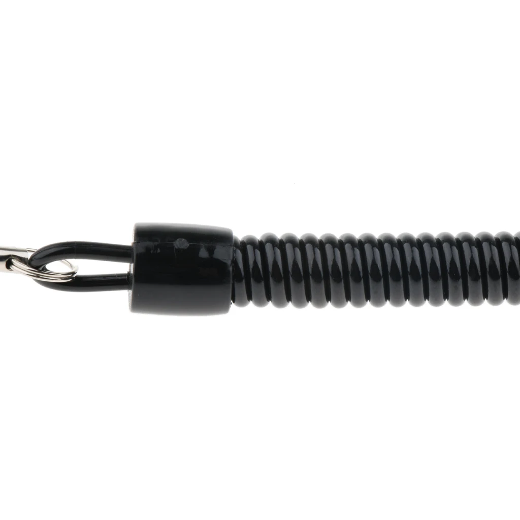 25 см резиновая спиральная цепочка для ключей с выдвижным объективом и креплением-зажимом на эластичной катушке подпружиненное кольцо для ключей для походов на природе
