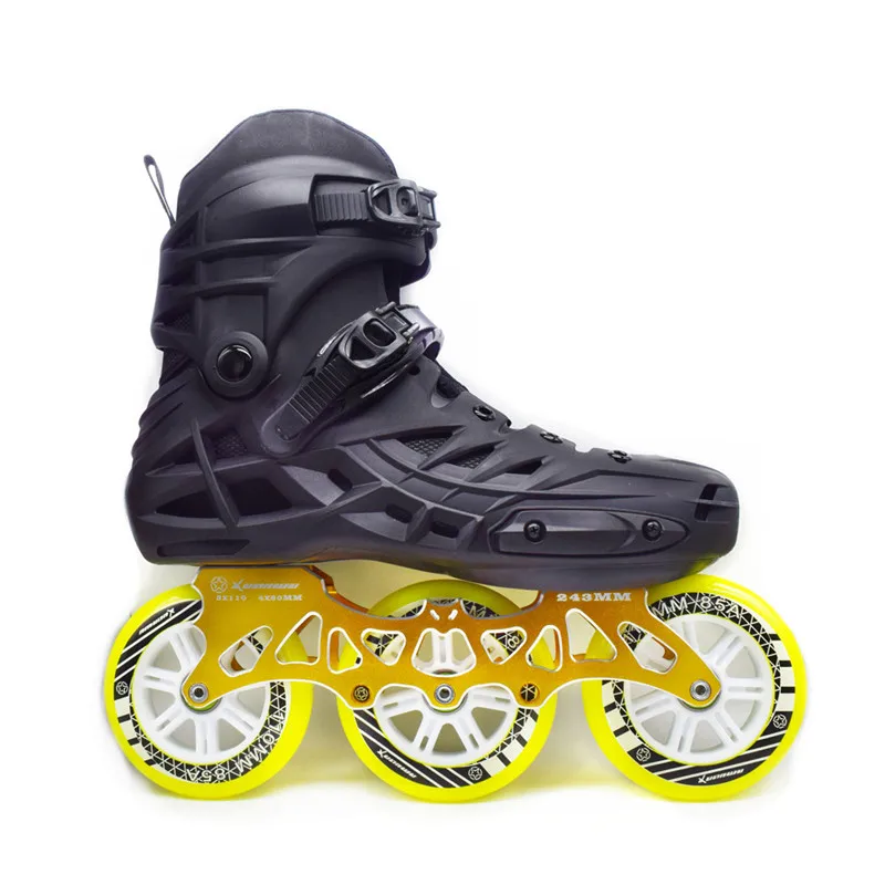 Professional Inline Skates Roller Skating Shoes 4*80 Or 3*110mm Changeable Slalom Speed Patines Free Skating Racing Skates adult roller skates skate wheels
