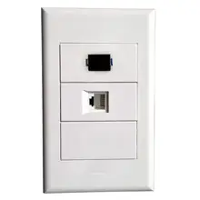 Настенная пластина с SC+ RJ11 портами Белая настенная Лицевая панель волоконно-оптическая Keyston для кабельной системы услуги интегрированная проводка Работает