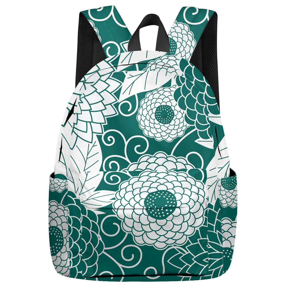 

Japan Floral Green International Airplane Travel Tactical Backpacks Computer Backpack Laptop Backpack Wear Resistance Travel