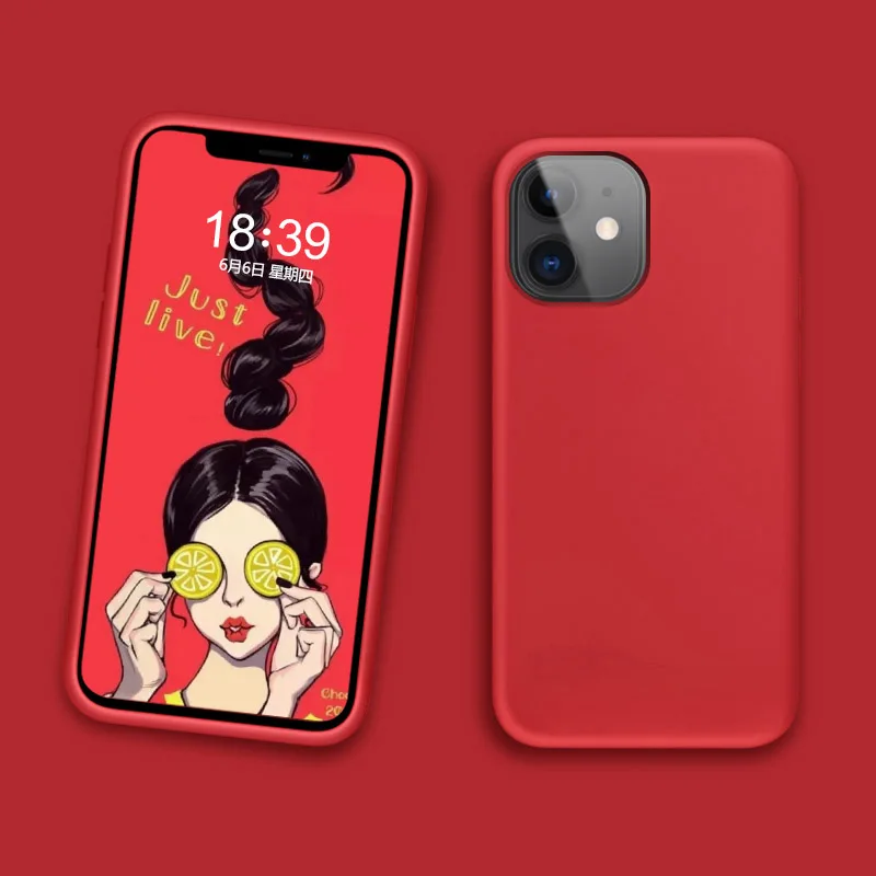 Red Роскошный тонкий мягкий чехол для Xiao mi 9 Pro Lite mi 8 SE mi CC9E A3 9T Red mi K20 8A 8 7A 7 Note 7 8 жидкий силиконовый чехол - Цвет: Red