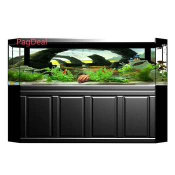 

Aquarium Background Landscape Decorative Fish Tank Backdrop Ruin Column HD Photography Background Poster Image Decor Sticker