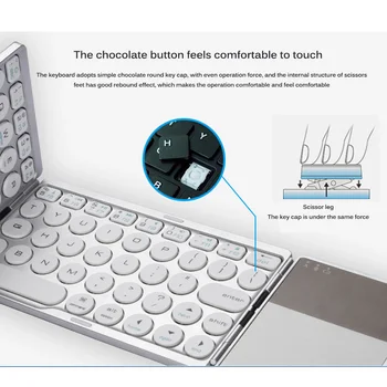 

Mini Bluetooth Keyboard Bluetooth Folding Keyboard Foldable Wireless Keypad For Microsoft Windows Android IOS