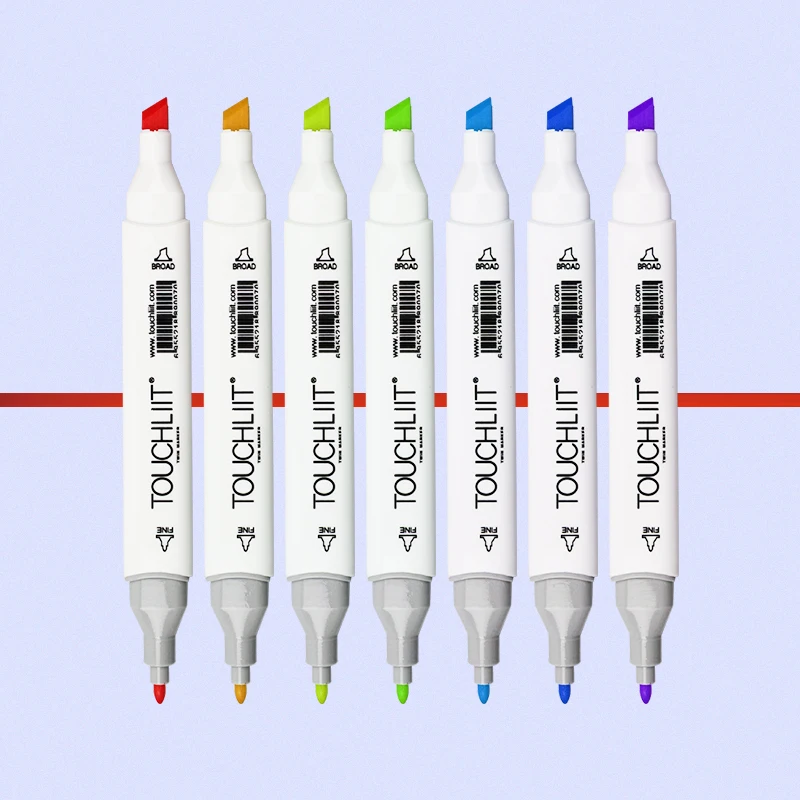 Touchliit 6-го поколения художественные маркеры набор кистей и ручек прочный Эскиз маркер на спиртовой основе двойная голова манга Рисование ручки художественные принадлежности