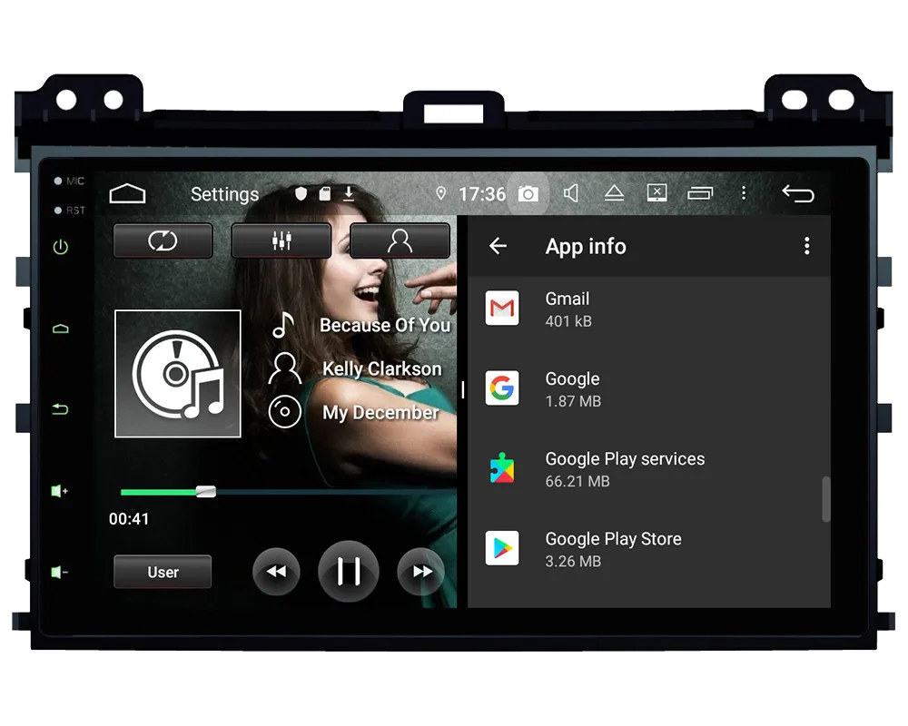 Clearance Klyde 9" IPS 4G WIFI Android 9 Octa Core 4GB RAM 64GB ROM DSP Car DVD Multimedia Player Radio For Toyota Prado LC120 2004-2010 8