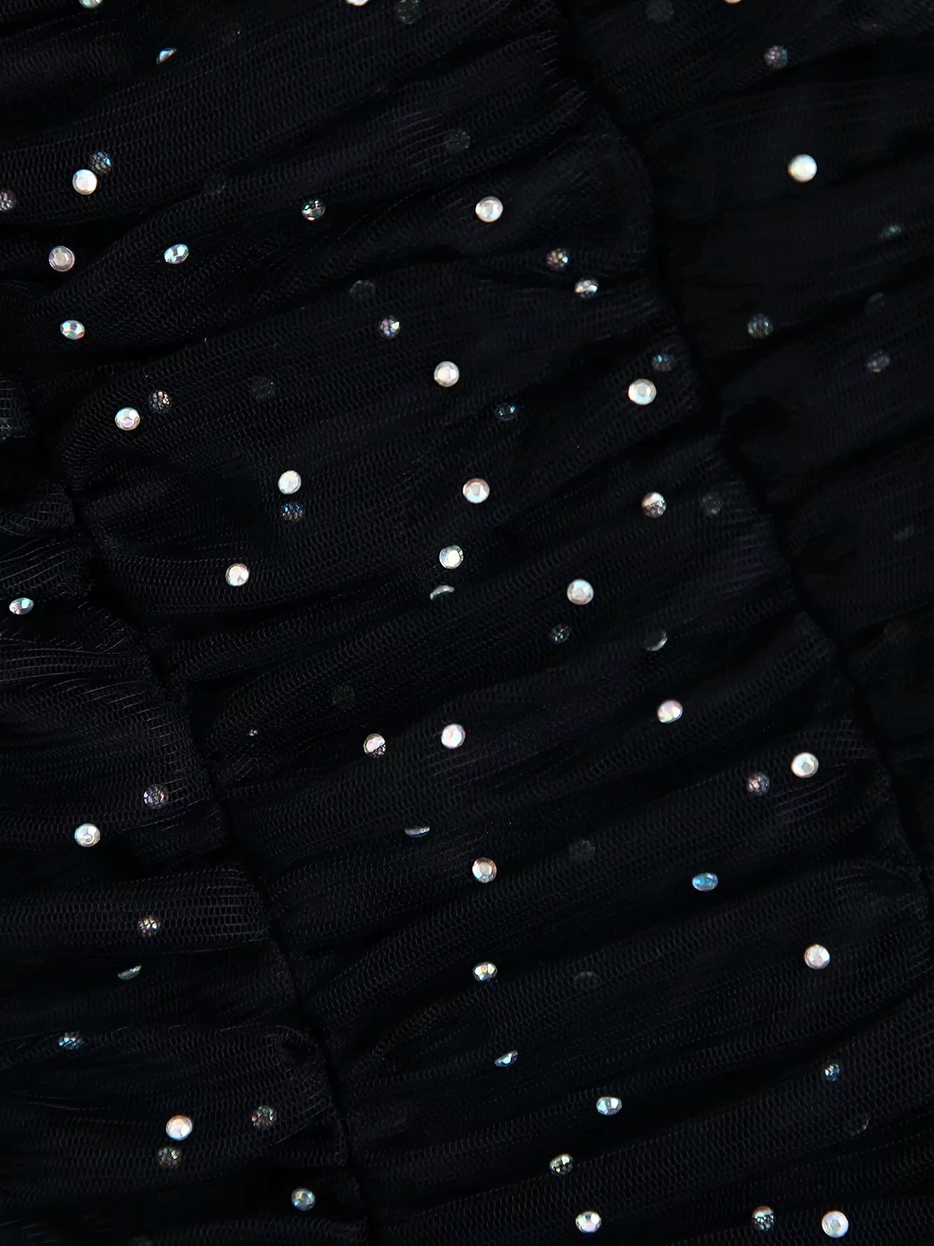 ZA Женская блузка, черная шифоновая Просвечивающая, с пышными рукавами, с блестками, топы, повседневная, винтажная, сексуальная, шикарная, женская рубашка, женская одежда