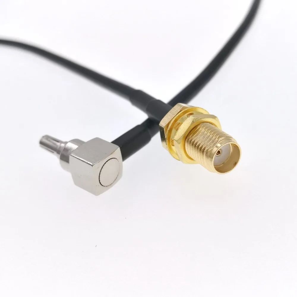 Оптовые продажи 100 шт. CRC9 штекер правый угол к SMA женский разъем RG174 RF косичка кабель для 3g 4G маршрутизатор модем 20 см 8"