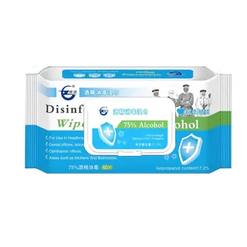 

NEW SALE 75% Alcohol Disinfection Wipes Without Irritating Or Drying Your Skin Disinfection Cleaning 60 Pcs / Bag