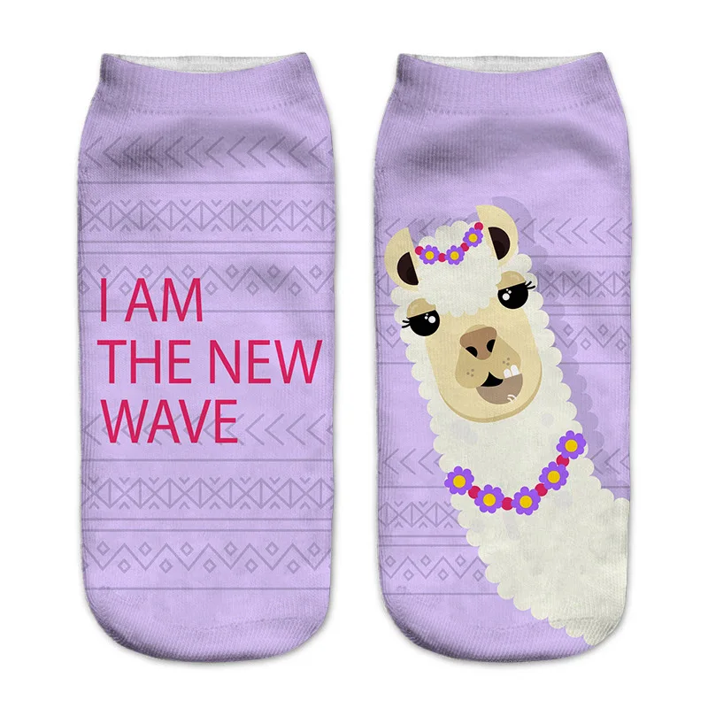 Cute funny animal print women's socks 3D three-dimensional pattern sheep unicorn camel cartoon socks gift new beautiful