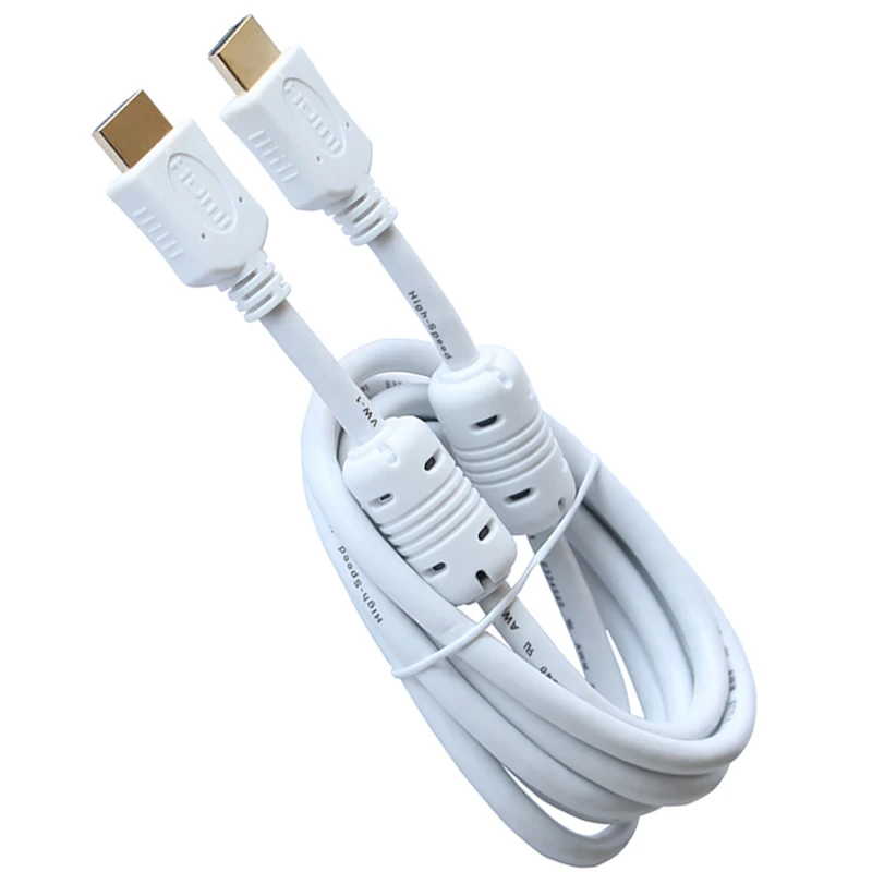 

1.5M White HDMI Male to Male Hi Speed with Ethernet Cable Cord 3D 4K X 2K RAC 19Pin Full HD 1080P for HDTV Computer Monitor