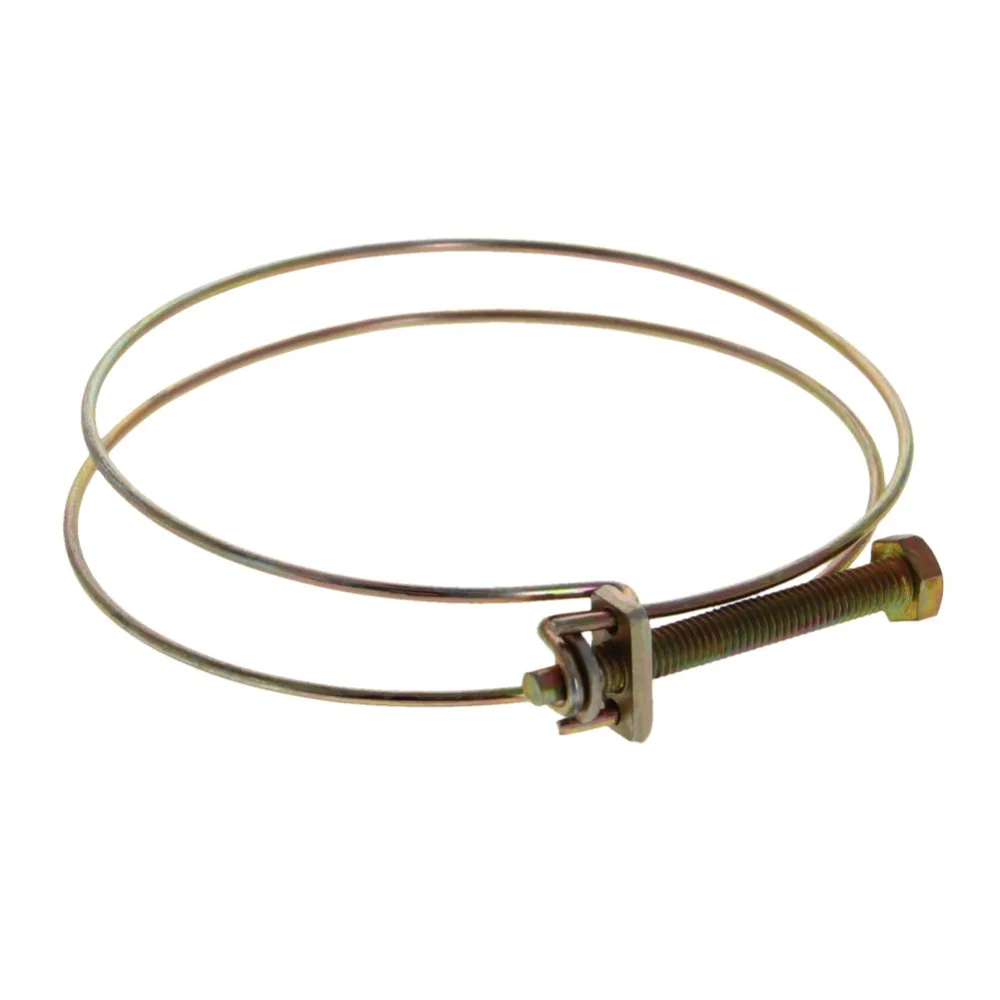 MroMax Double Steel Wire Strong Clamp Iron Inner Diameter 85/90/95/100/110mm Galvanized Thickness 2.2mm Screw Length 6*50/6*60mm