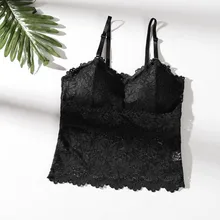 Кружевной топ Camis, мягкая съемная стеганая рубашка с v-образным вырезом, Женская ажурная шелковая летняя кофта