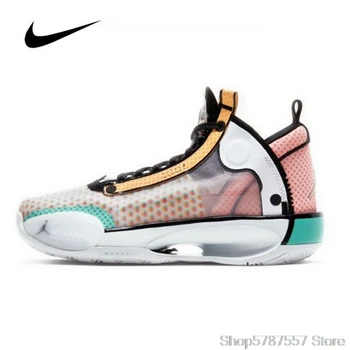 

Nike Air Jordan 34 Guo Ailun (GS) CZ7743-100 Women's Jordan Shoes Original Basketball Shoes High-top Jordan Shoes Sneakers