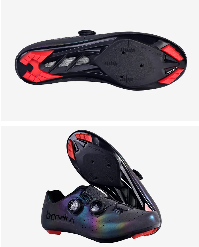 2020 New road cycling shoes professional racing road bike bicycle sneakers dazzle color ultralight breathable self-locking shoes