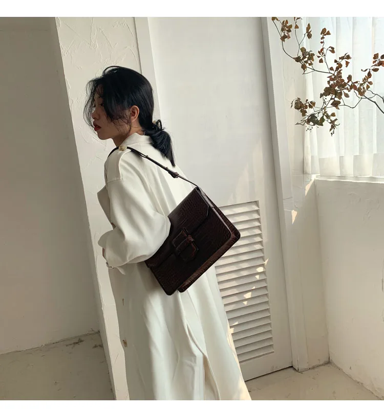 Bolsa Mujer, сумки для женщин, роскошные сумки, женские сумки, дизайнерские, крокодиловый узор, кожа, сумка через плечо, сумка-мессенджер