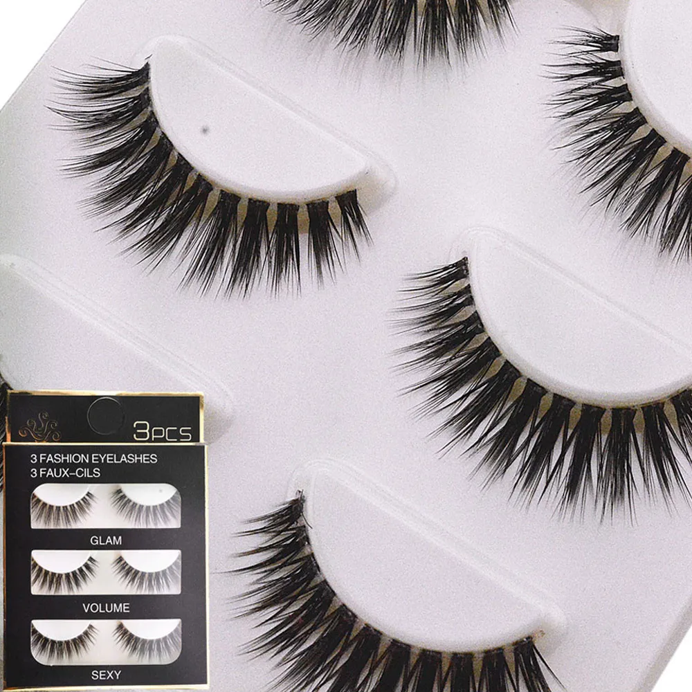 Лучшие накладные ресницы для женщин 3D плотный хвост глаз удлинение многослойный