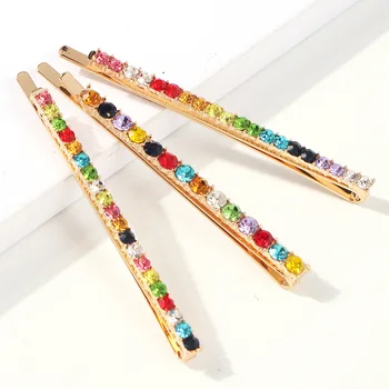

3Pcs Hot-selling Colorful Hairpins Crystal Rhinestone Hair Clip For Women Girls All-match Holiday Style Hairpins Hair Accessory